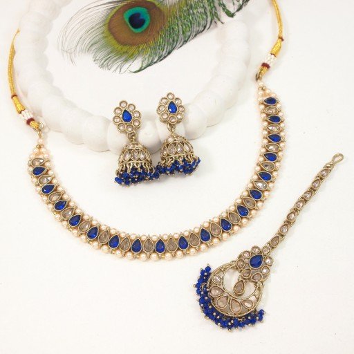 Captivating Designer Handmade Polki Necklace Set