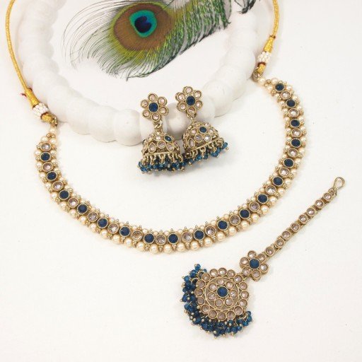 Charismatic Designer Handmade Polki Necklace Set