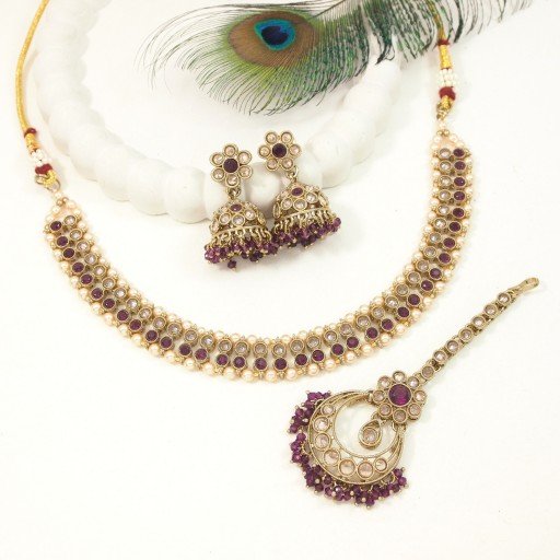 Exclusive Designer Handmade Polki Necklace Set