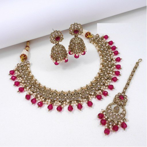 Marvellous Designer Handmade Polki Necklace Set
