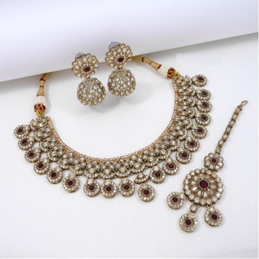 Antique Polki Necklace Set