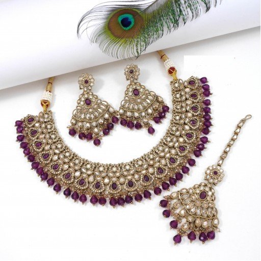 Captivating Polki Necklace Set