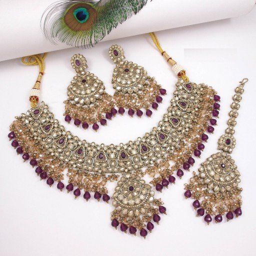 Stylish Polki Necklace Set