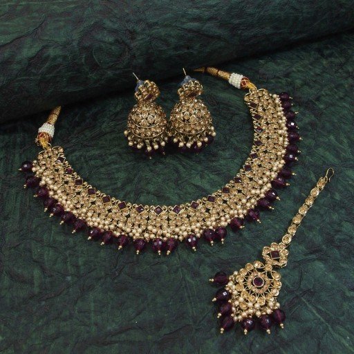 Trendy Polki Necklace Set