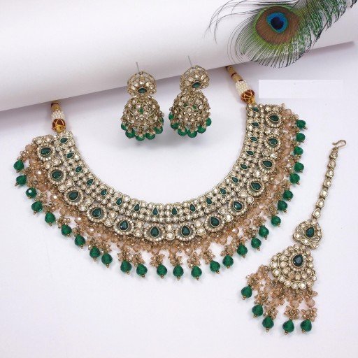 Trendy Polki Necklace Set