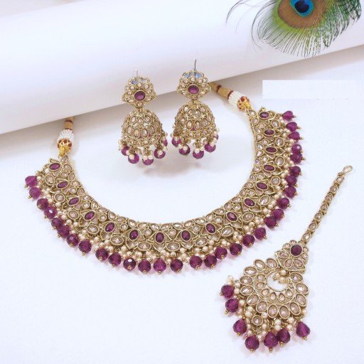 Prepossessing Polki Necklace Set