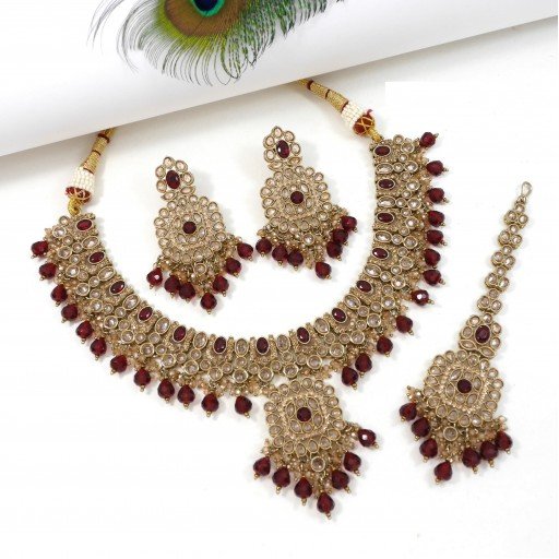 Trendy Polki Necklace Set