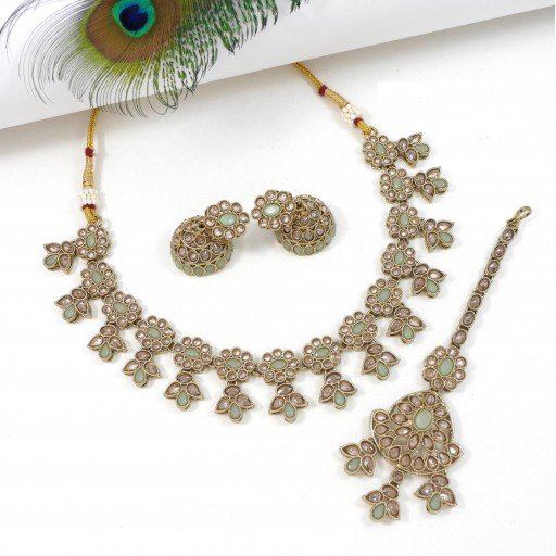 Attractive Polki Necklace Set