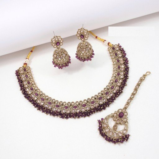Prepossessing Polki Necklace Set