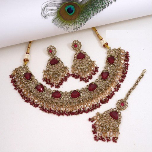 Trendy Polki Necklace Set