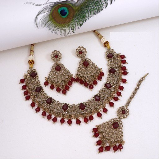 Antique Polki Necklace Set
