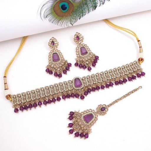 Stunning Polki Necklace Set