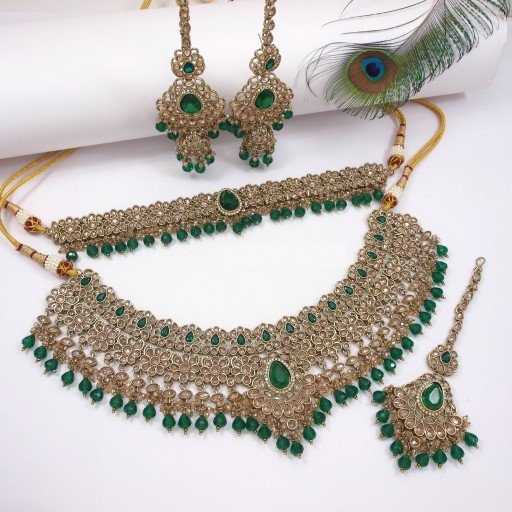 Trendy Polki Necklace Set