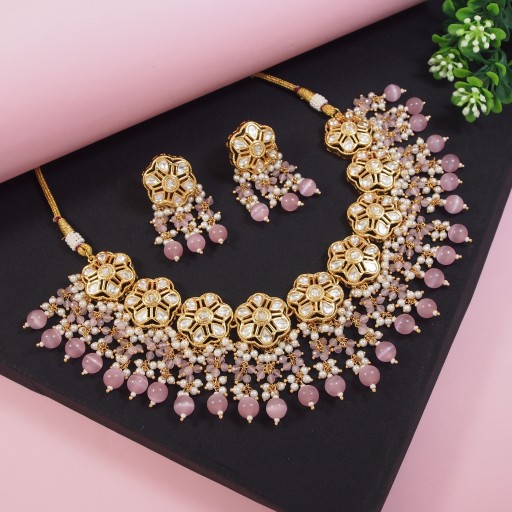 Attractive Real Kundan Necklace Set