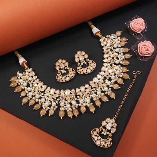Charming Real Kundan Necklace Set