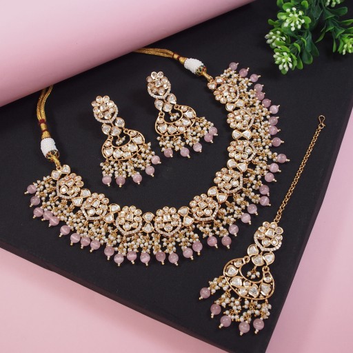 Elegant Real Kundan Necklace Set