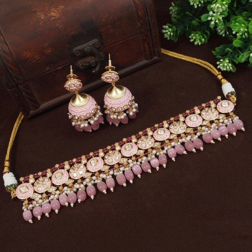 Glamorous Real Kundan Necklace Set