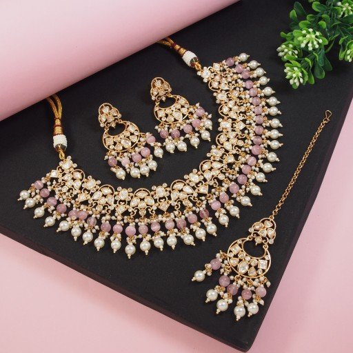 Glorious Real Kundan Necklace Set