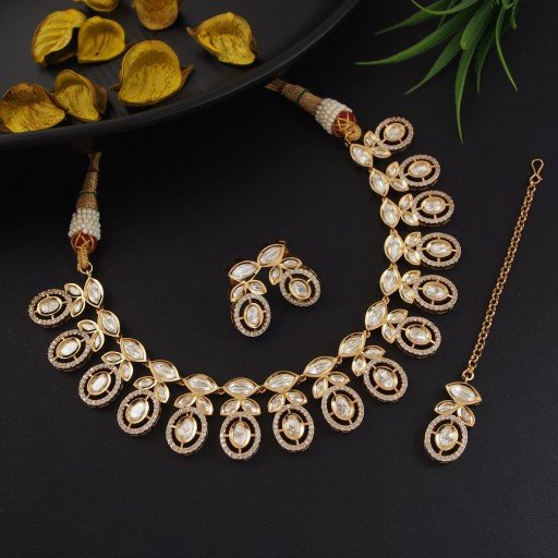 Stunning Real Kundan Necklace Set