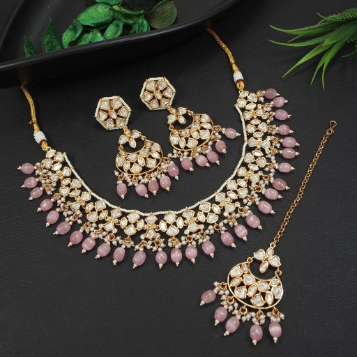 Attractive Real Kundan Necklace Set