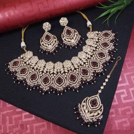 Glamorous Real Kundan Necklace Set