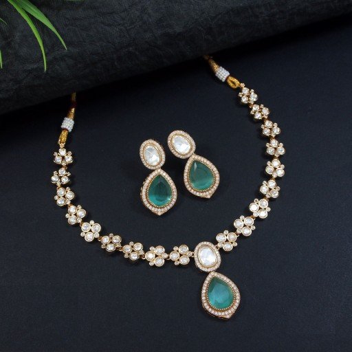 Elegant Real Kundan Necklace Set