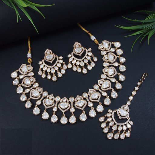 Fashionable Real Kundan Necklace Set