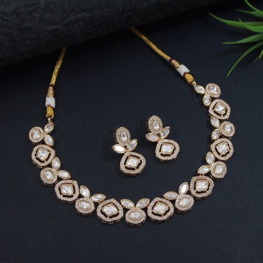 Stylish Real Kundan Necklace Set