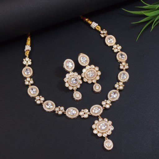 Elegant Real Kundan Necklace Set
