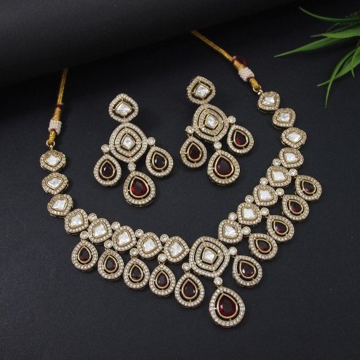 Elegant Real Kundan Necklace Set