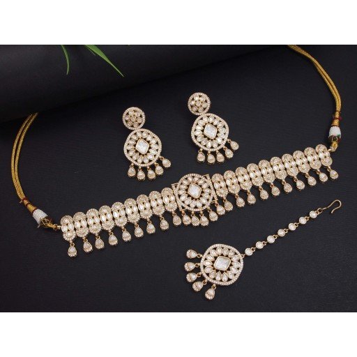 Stunning Real Kundan Necklace Set