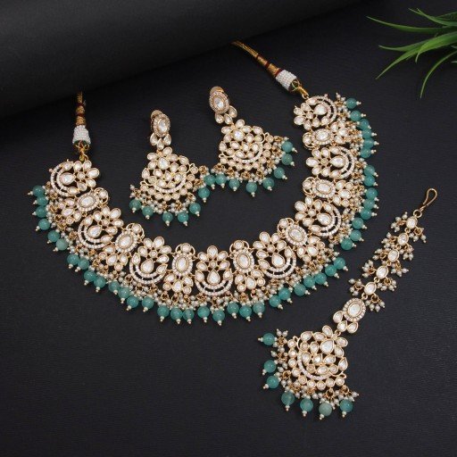 Stylish Real Kundan Necklace Set