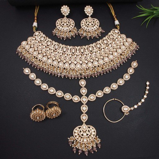 Glamorous Real Kundan Necklace Set