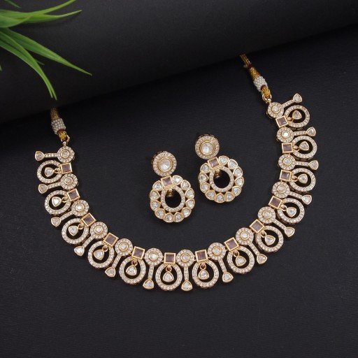 Stylish Real Kundan Necklace Set