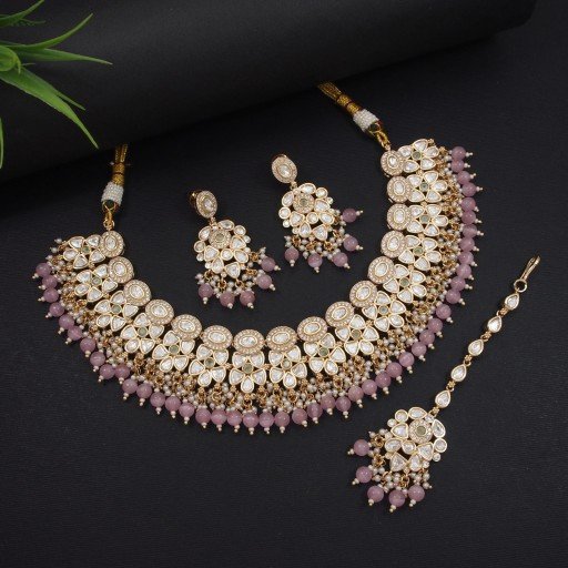 Elegant Real Kundan Necklace Set