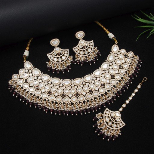 Stunning Real Kundan Necklace Set