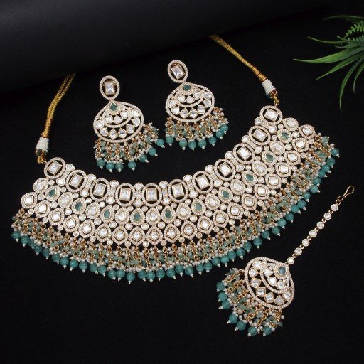 Stylish Real Kundan Necklace Set