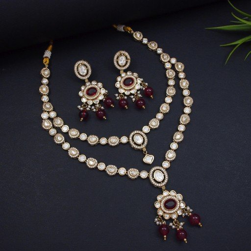 Fashionable Real Kundan Necklace Set
