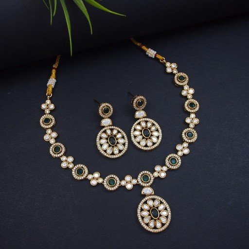 Elegant Real Kundan Necklace Set