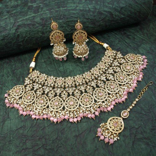 Fashionable Polki Semi Bridal Set